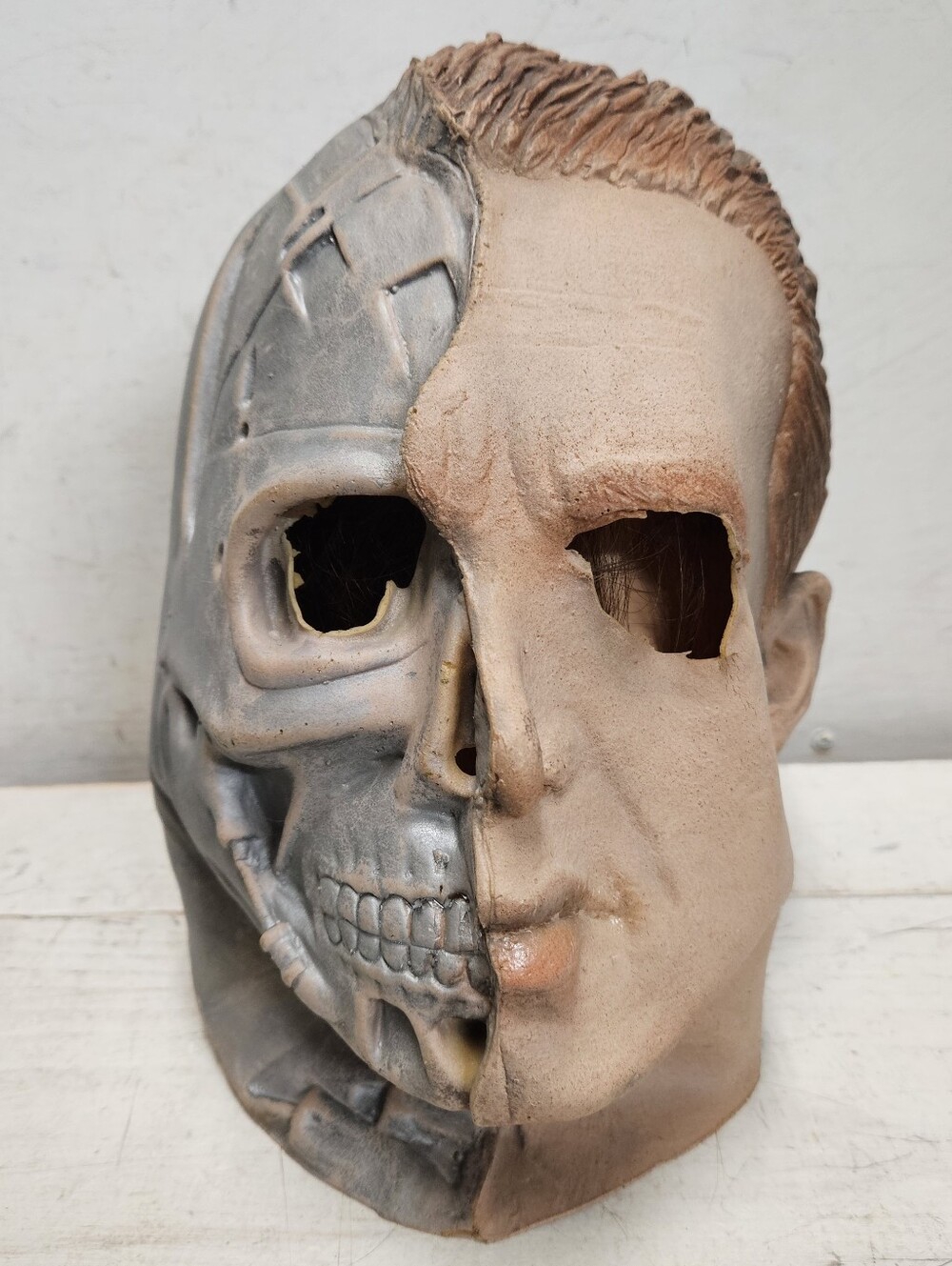 Terminator 2 Mask vintage rare 1991 Rubies Costumes latex Arnold Halloween film